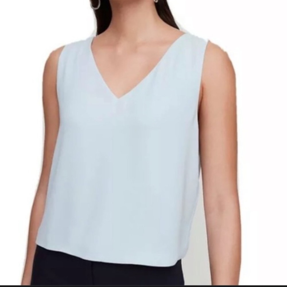 Aritzia Babaton Murphy Blouse Sleeveless Baby Blue
